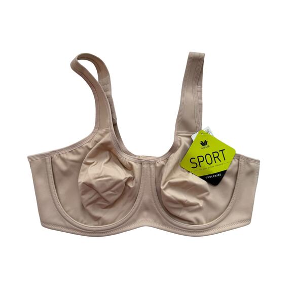 Wacoal Women's Beige Wired Full Coverage High Intensity Sports Bra Size 42DD - Picture 4 of 8